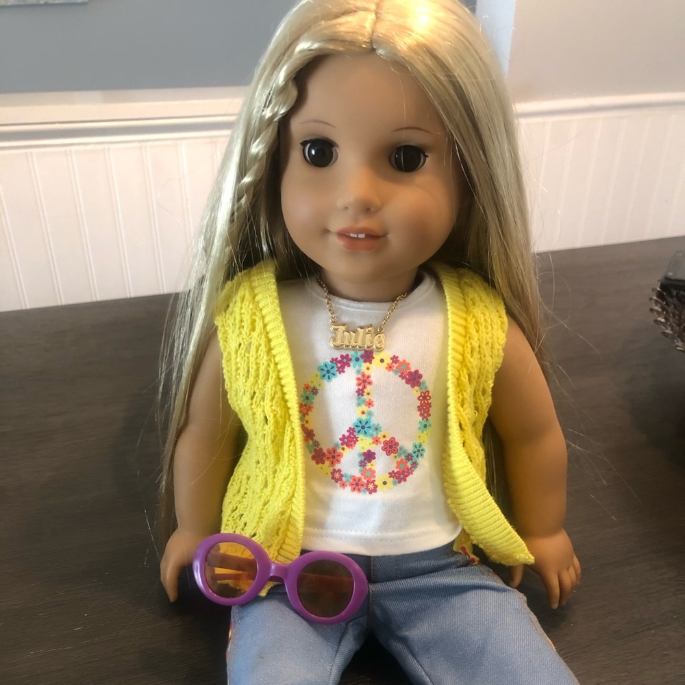American Girl Doll “Julie” with accessories.